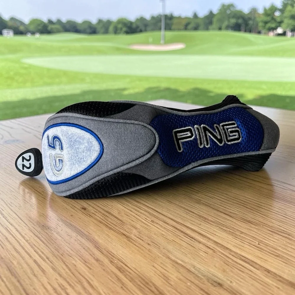 Ping G5 Hybrid Rescue 22° Golf Club  Headcover Head Cover Blue Gray Black